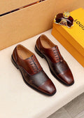Louis Vuitton Patterned Panel Lace-Up Dress Shoes — front