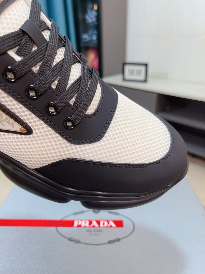 Prada Mesh Panel Men’s Sneakers — detail