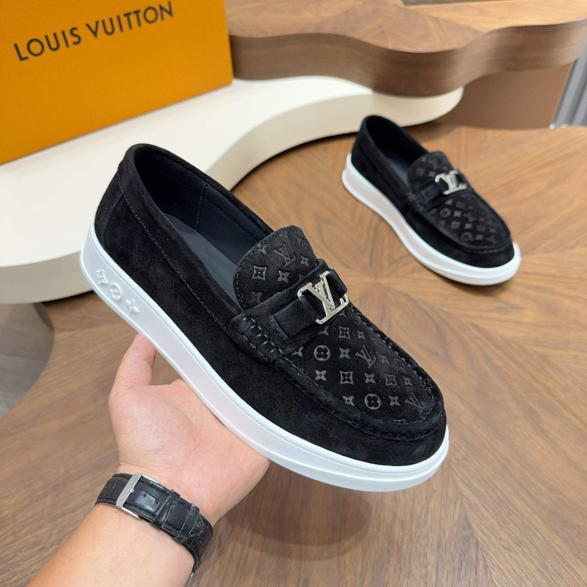 Louis Vuitton Monogram Slip-On Sneakers — model