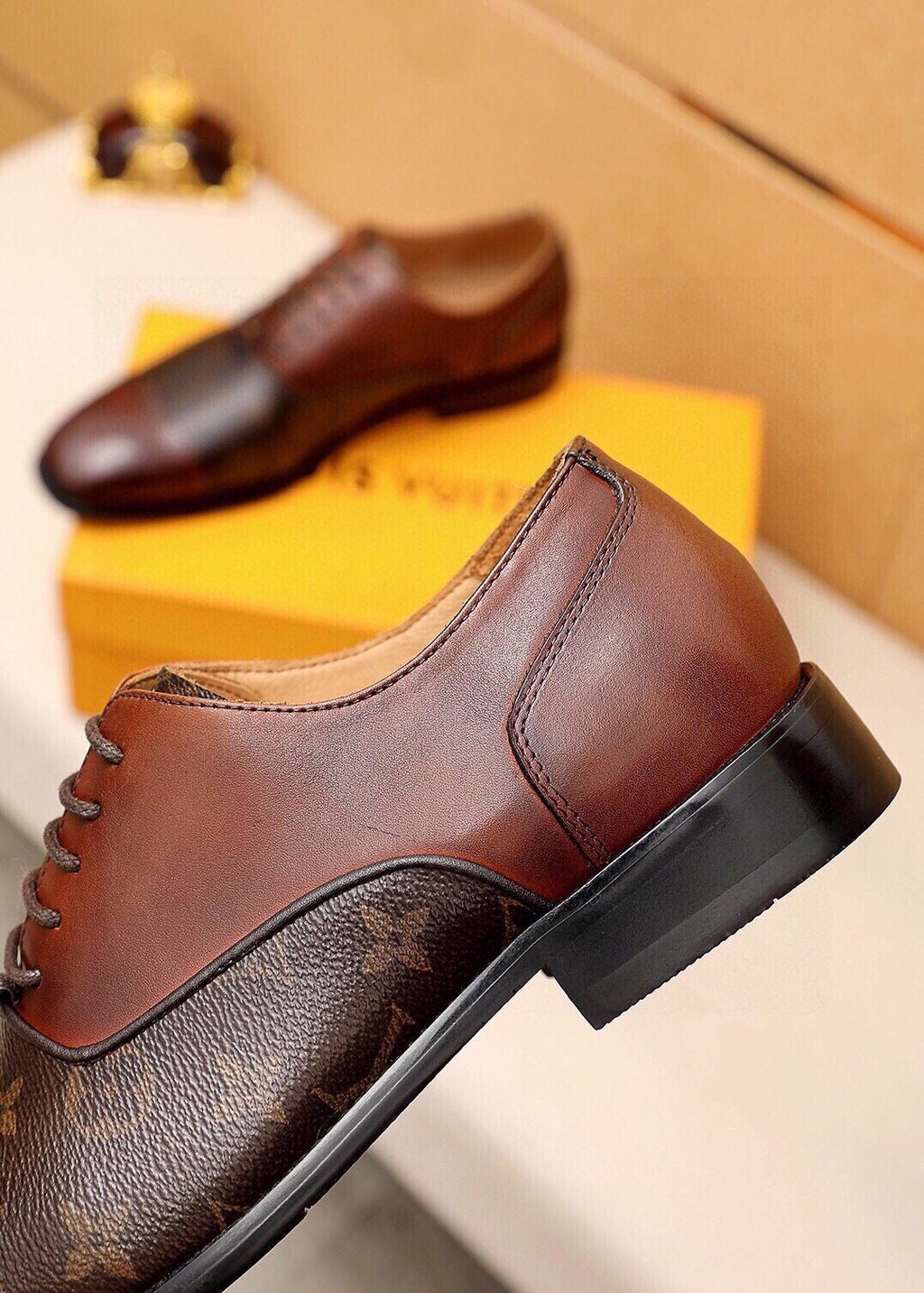Louis Vuitton Monogram Lace-Up Dress Shoes — side