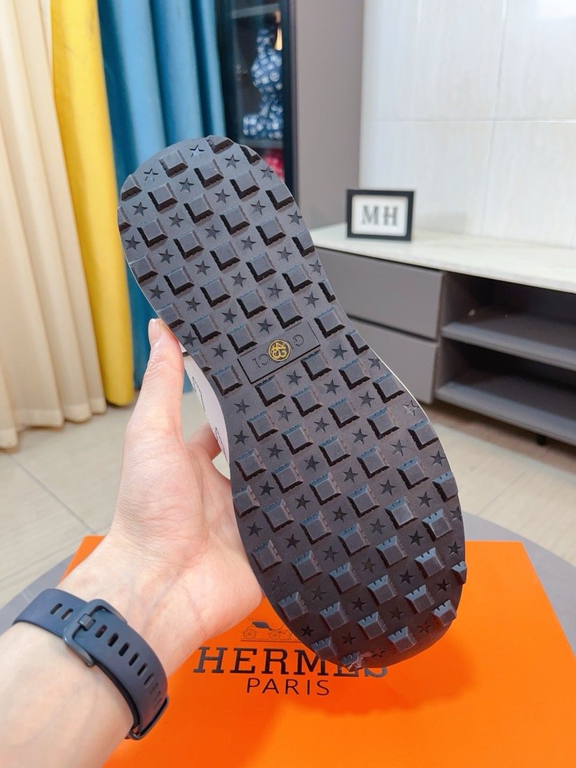 Hermès H-Overlay Low-Top Sneakers — detail
