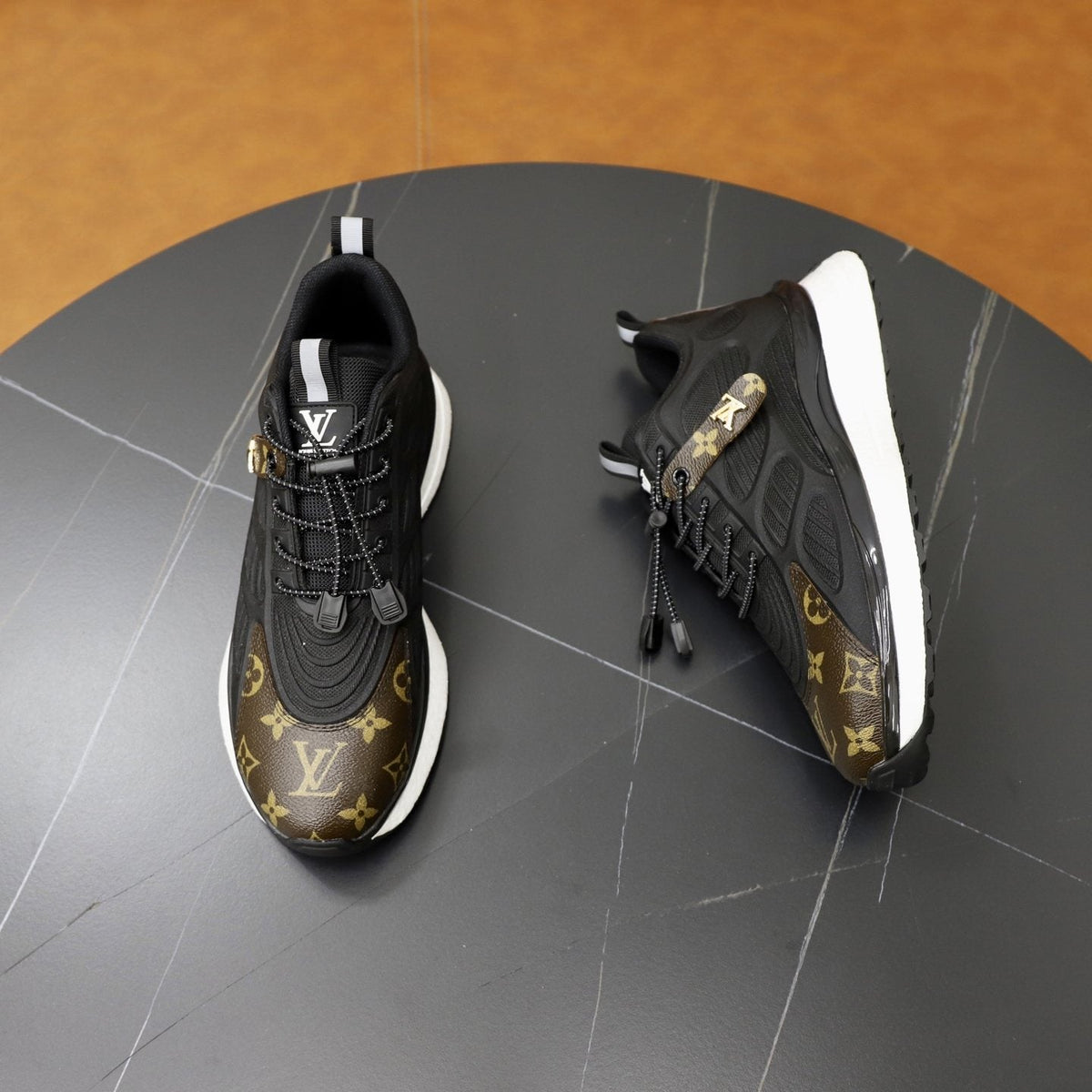Louis Vuitton Men's Monogram Panel Sneakers — side