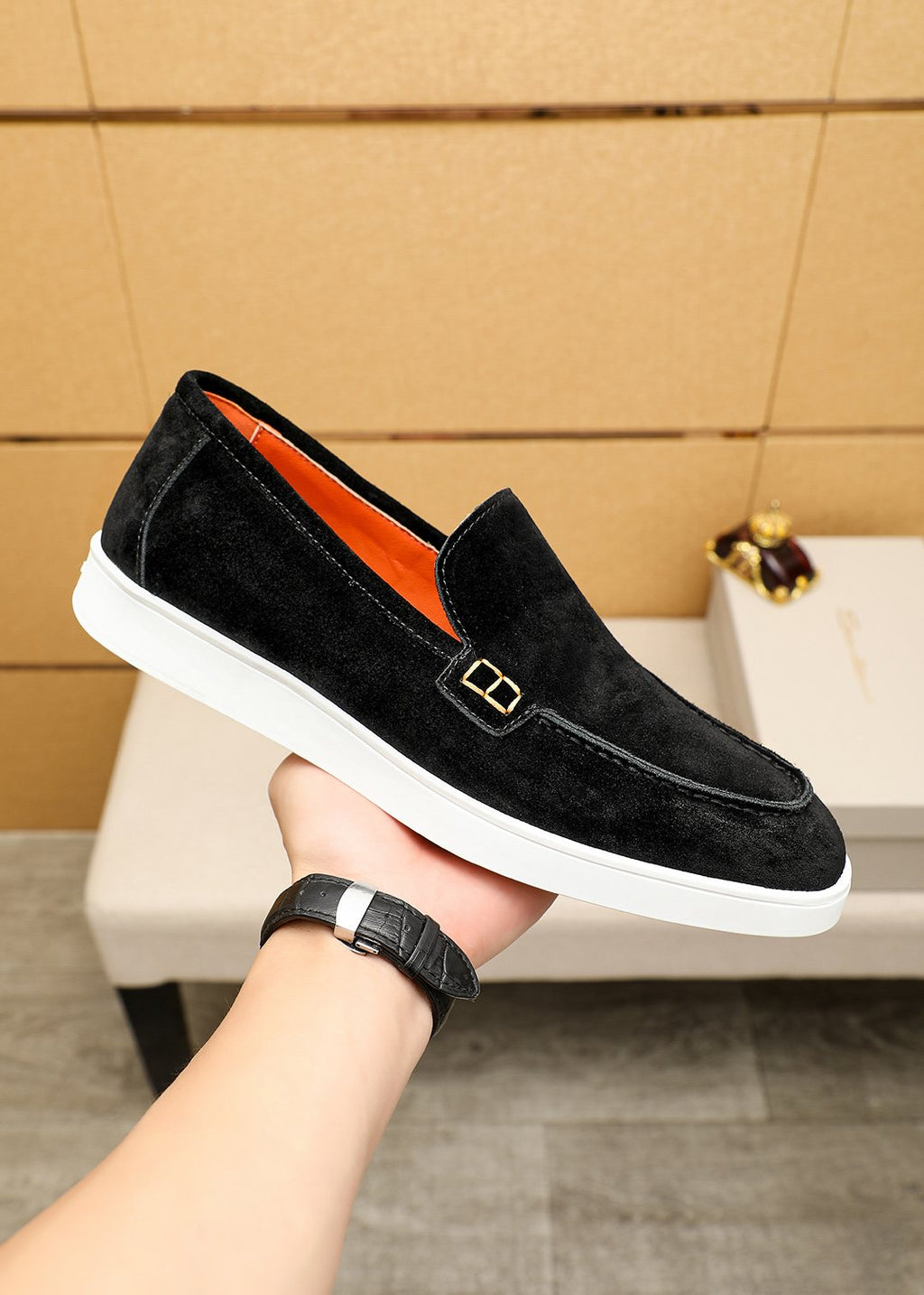 Santoni Moc-Toe Slip-On Shoes — model