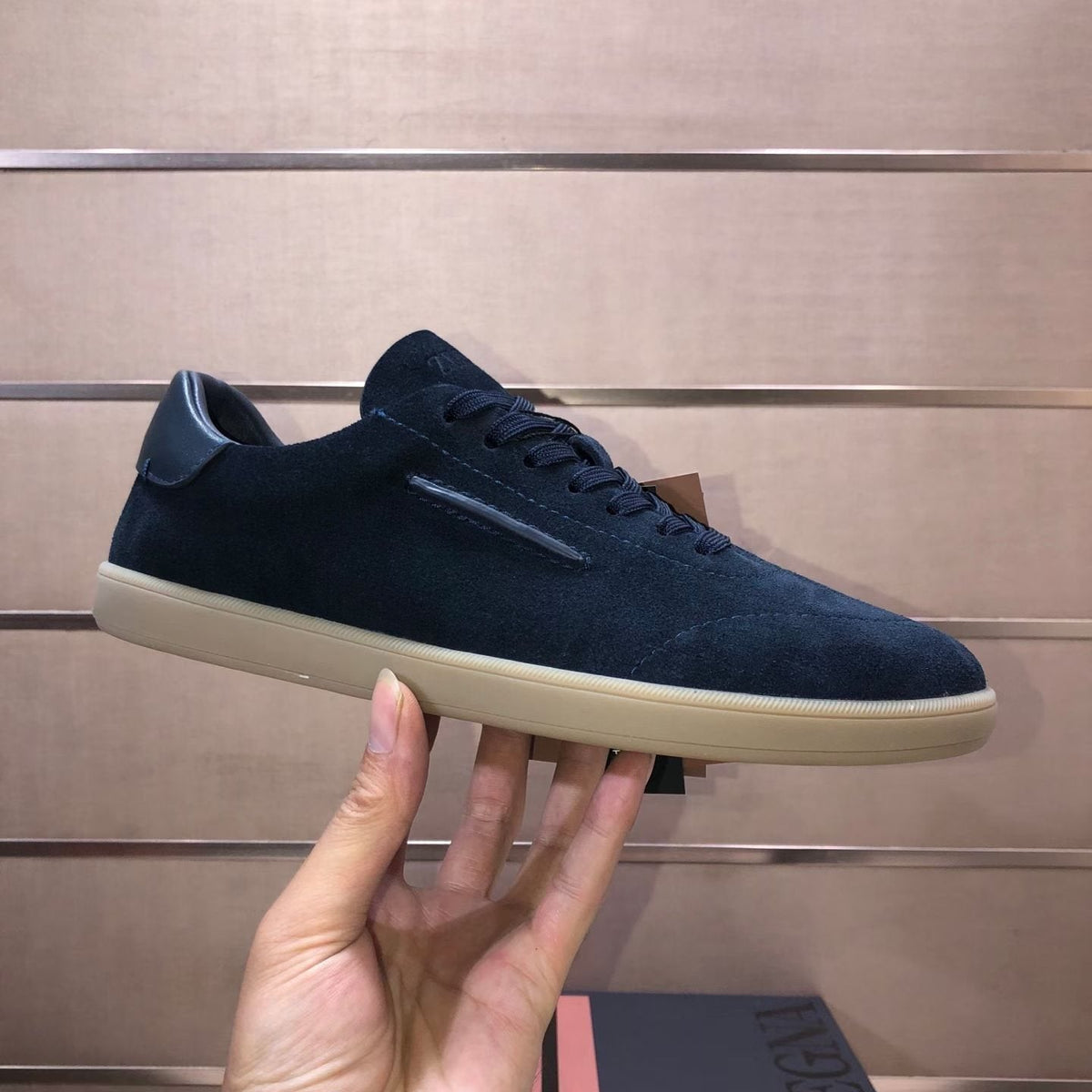 Zegna 232 Suede Low-Top Sneakers — side